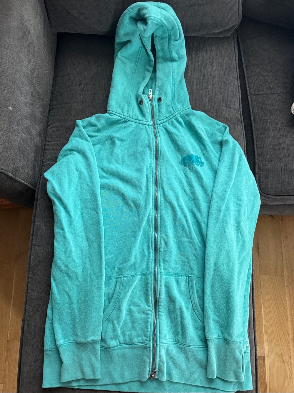 Roots Women's Teal Full-Zip Hoodie Jacket